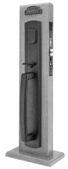 Emtek Longmont Dummy Rustic Modern Bronze Mortise Handleset