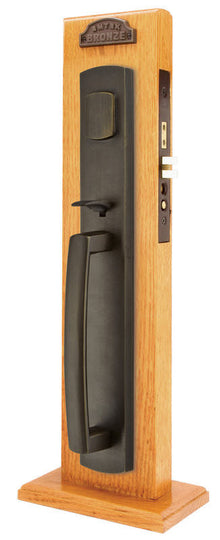 Emtek Longmont Dummy Rustic Modern Bronze Mortise Handleset