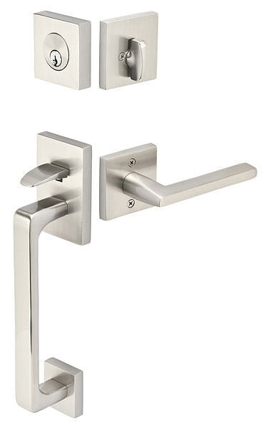 Emtek Baden Single Cylinder Keyed Entry Brass Modern Handleset