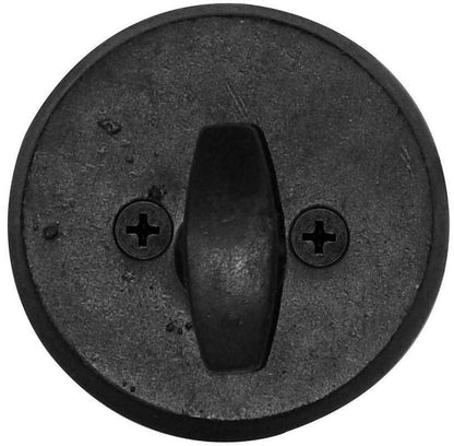 Emtek Regular Style Sandcast Bronze One-Sided Deadbolt.