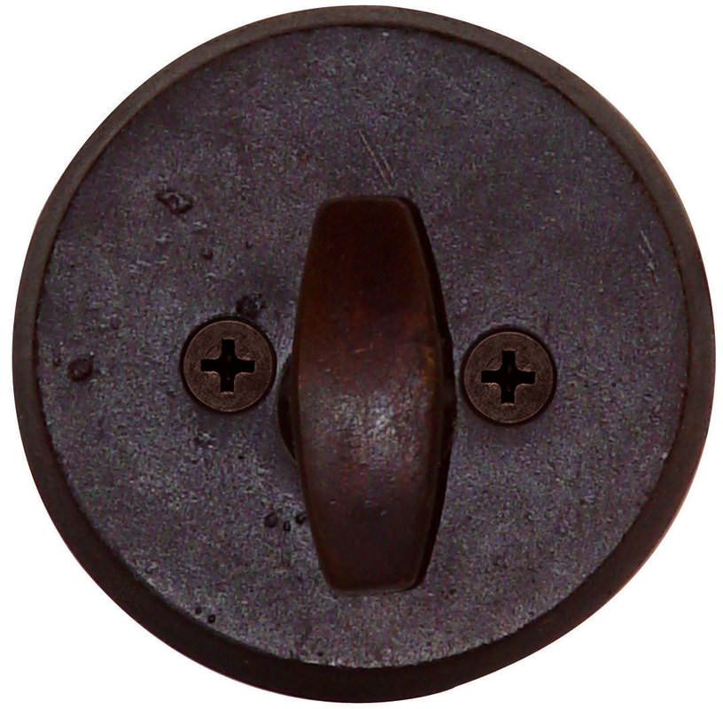 Emtek Regular Style Sandcast Bronze One-Sided Deadbolt