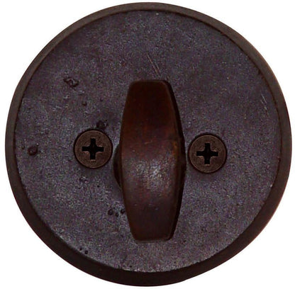 Emtek Regular Style Sandcast Bronze One-Sided Deadbolt.