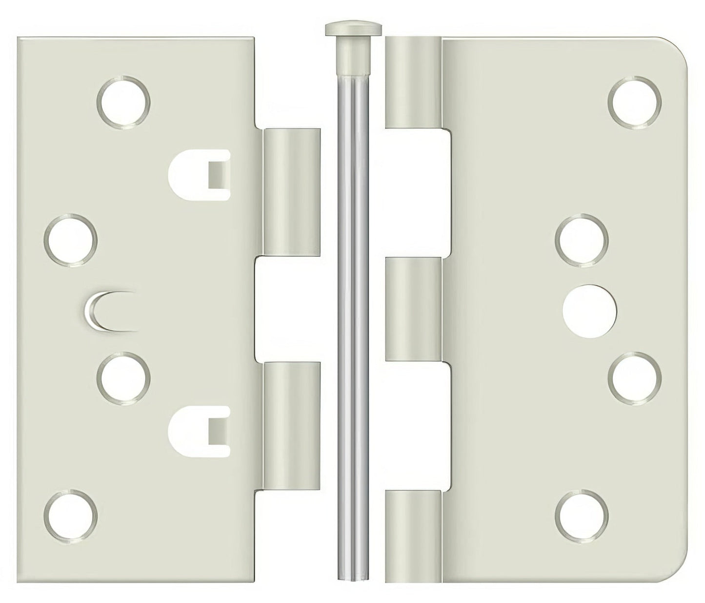 Deltana EN4404USPW-UN 4" x 4" Plain Bearing Hinge with 1/4" Radius Corner