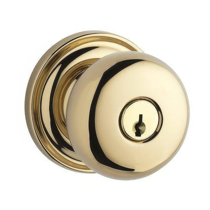 Baldwin EN.ROU.TRR Round Keyed Entry Single Cylinder Knobset.
