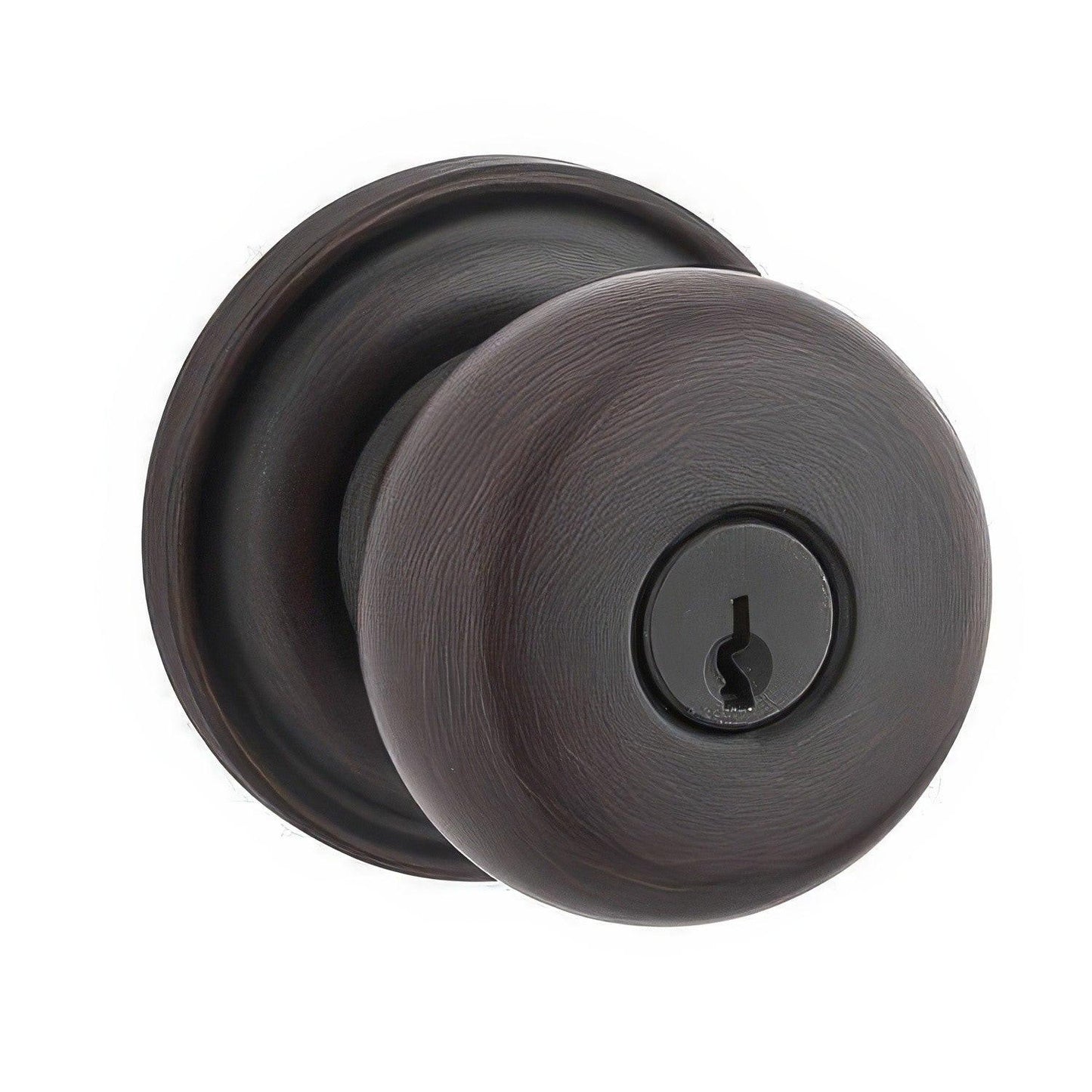 Baldwin EN.ROU.TRR Round Keyed Entry Single Cylinder Knobset.