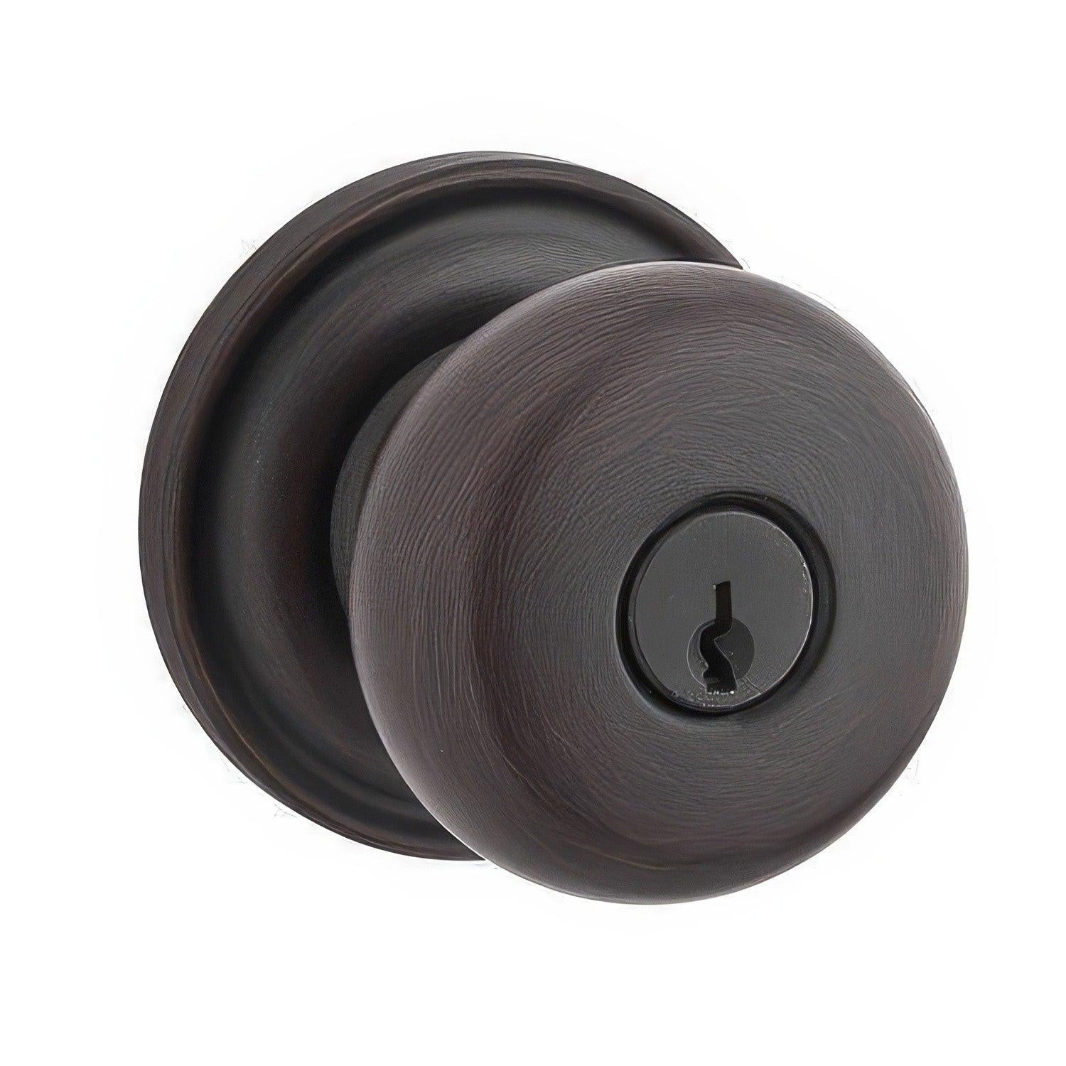 Baldwin EN.ROU.TRR Round Keyed Entry Single Cylinder Knobset.