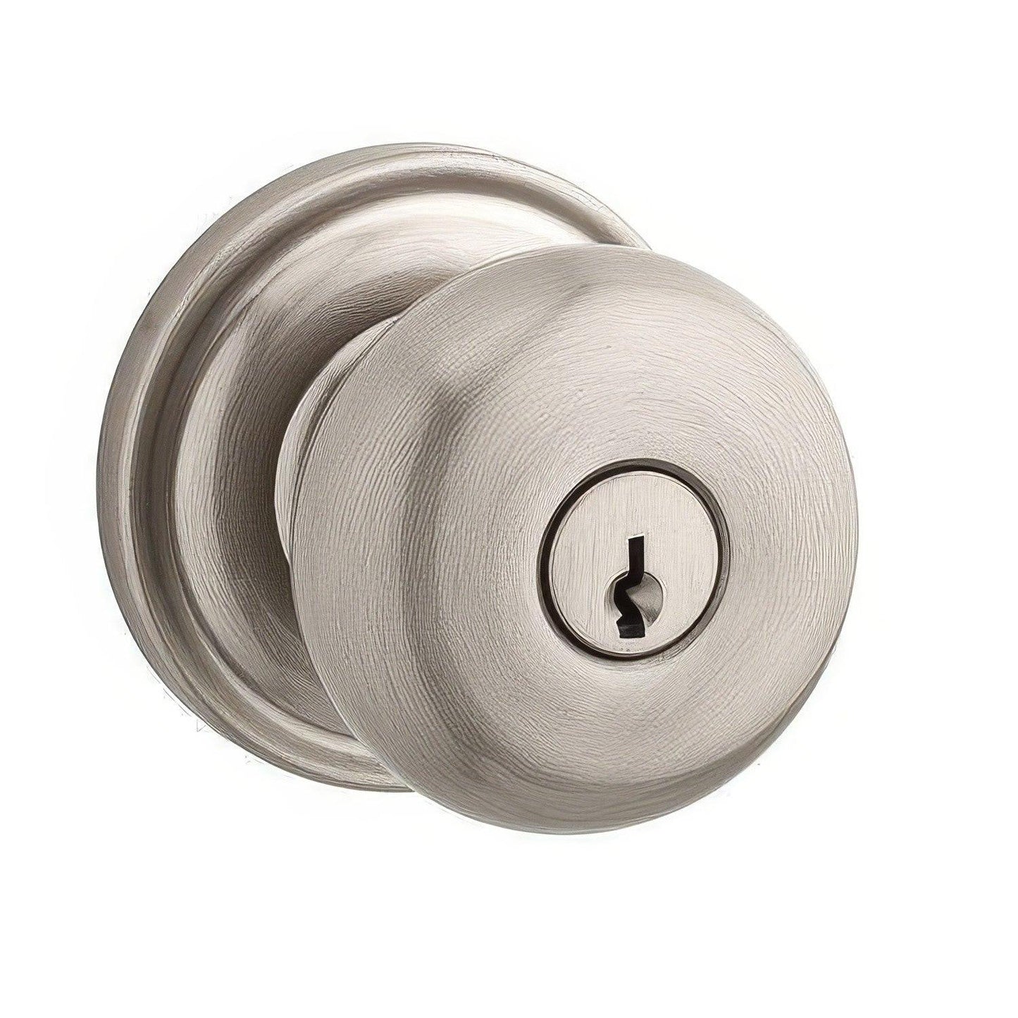 Baldwin EN.ROU.TRR Round Keyed Entry Single Cylinder Knobset.