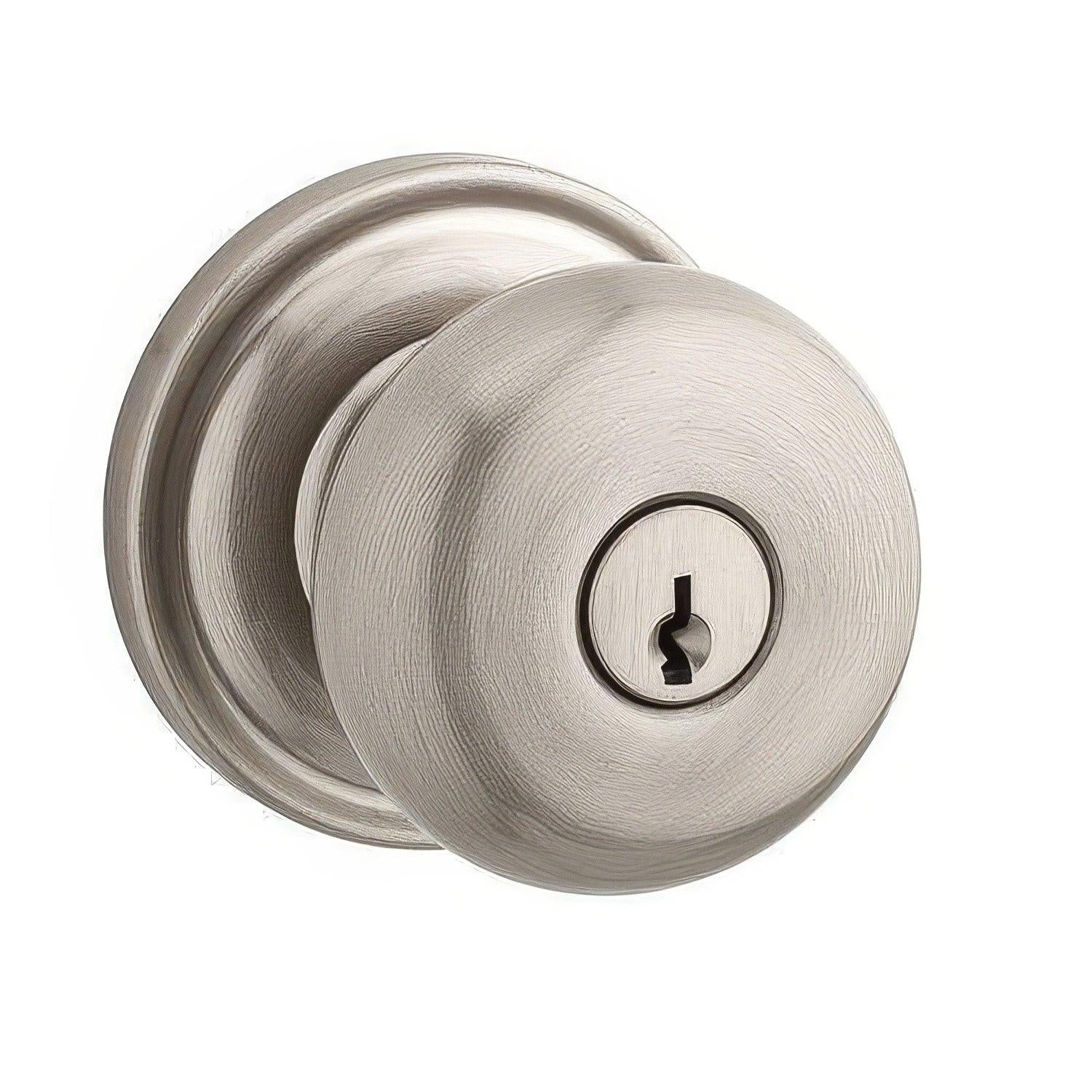Baldwin EN.ROU.TRR Round Keyed Entry Single Cylinder Knobset.