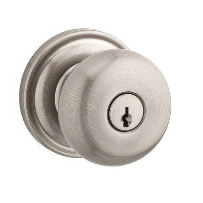 Baldwin EN.ROU.TRR Round Keyed Entry Single Cylinder Knobset.