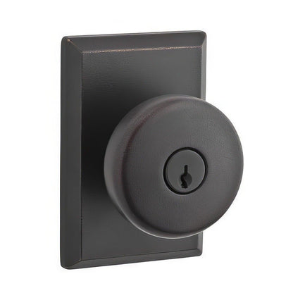 Baldwin EN.RUS.RSR Rustic Keyed Entry Single Cylinder Knobset.