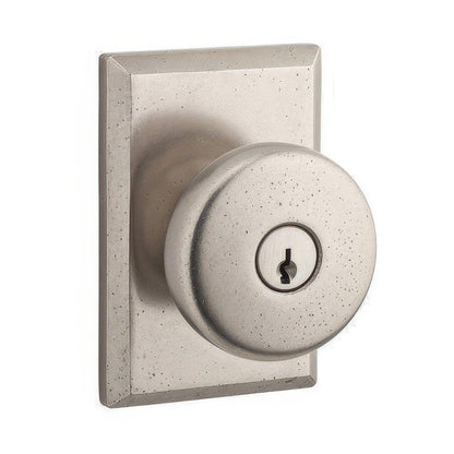 Baldwin EN.RUS.RSR Rustic Keyed Entry Single Cylinder Knobset.