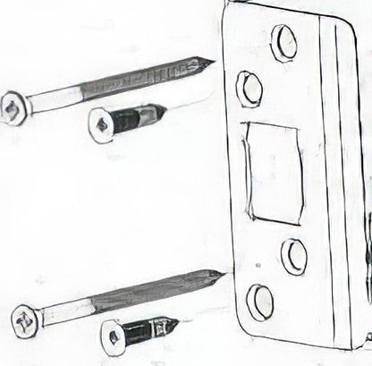 Better Home Products EXDEST Extended Deadbolt Strikeplate, with 3" screws