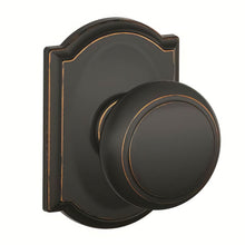 Schlage F10AND716CAM Andover with Camelot Rose Passage Door Lever Aged Bronze