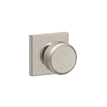 Schlage F10BWE619COL Bowery with Collins Rose Passage Door Knob Satin Nickel