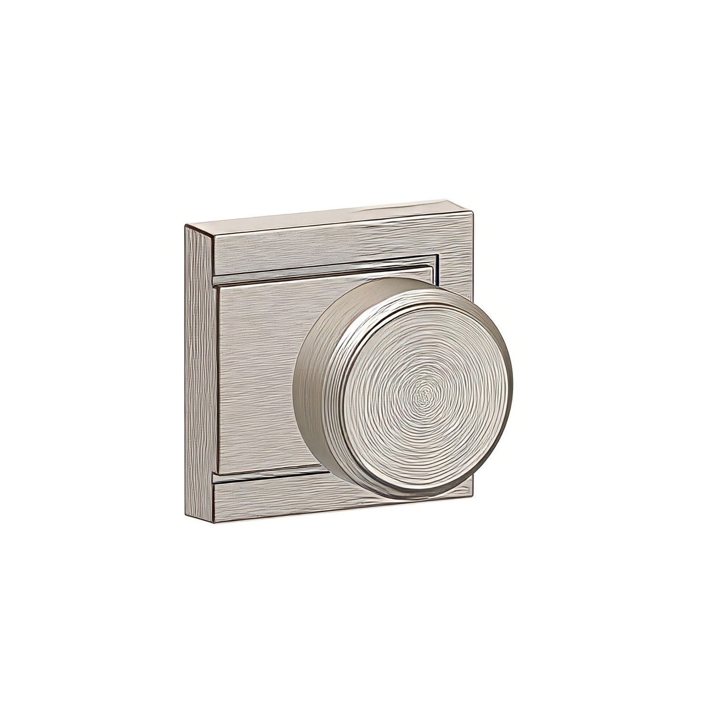 Schlage F10BWE619ULD Bowery with Upland Rose Passage Door Knob Satin Nickel