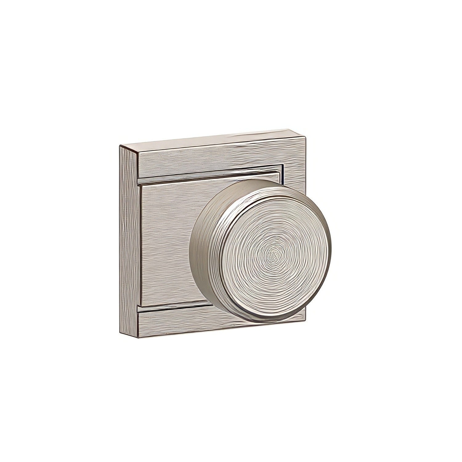 Schlage F10BWE619ULD Bowery with Upland Rose Passage Door Knob Satin Nickel