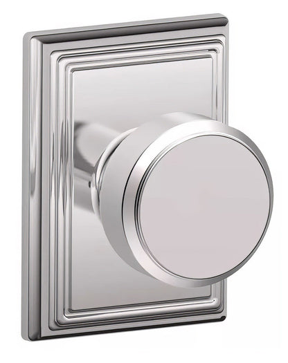 F10BWE-ADD Bowery with Addison Rose Passage Door Knob