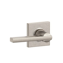Schlage F10LAT619COL Latitude with Collins Rose Passage Door Lever Satin Nickel.
