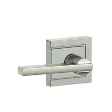 Schlage F10LAT619ULD Latitude with Upland Rose Passage Door Lever Satin Nickel