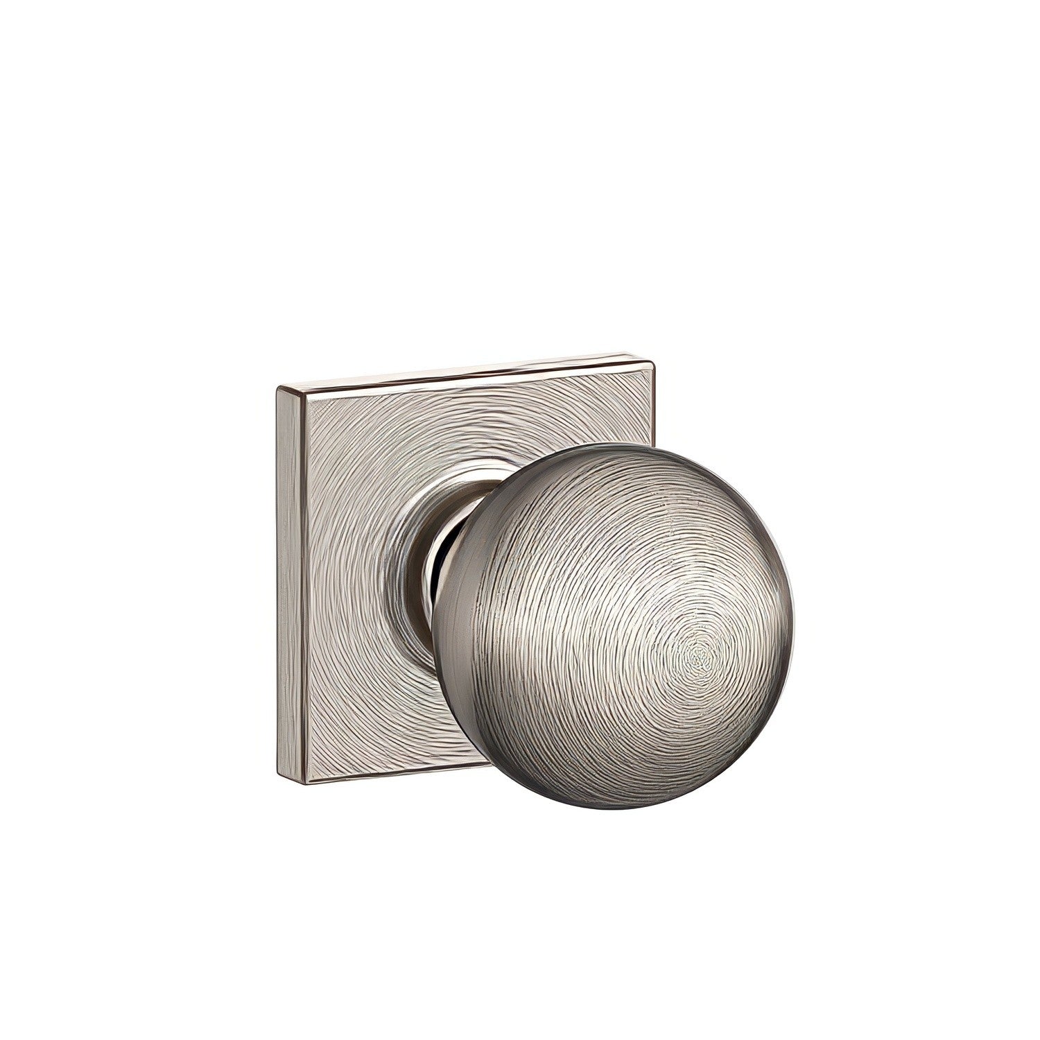 Schlage F10ORB619COL Orbit with Collins Rose Passage Door Knob Satin Nickel