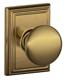 Schlage F10PLY-ADD Plymouth with Addison Rose Passage Door Knob