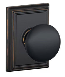 Schlage F10PLY-ADD Plymouth with Addison Rose Passage Door Knob