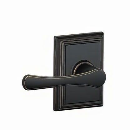 Schlage F10-VLA-ADD Avila with Addison Rose Passage Door Lever