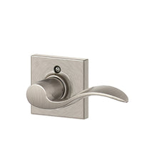 Schlage F170ACC619COLRH Right Hand Accent with Collins Rose Half Dummy Door Lever Satin Nickel