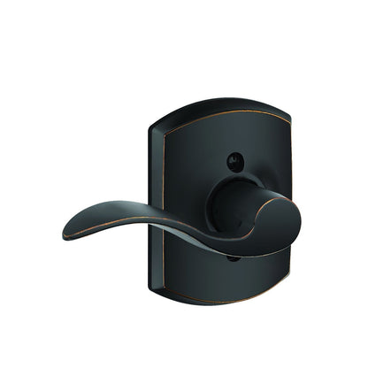 Schlage F170ACC-GRWRH Right Hand Accent with Greenwich Rose Dummy Door Lever.