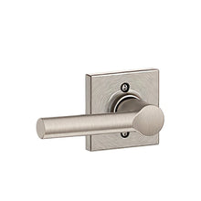 Schlage F170BRW619COL Broadway with Collins Rose Dummy Door Lever Satin Nickel