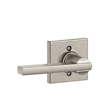 Schlage F170LAT619COL Latitude with Collins Rose Dummy Door Lever Satin Nickel