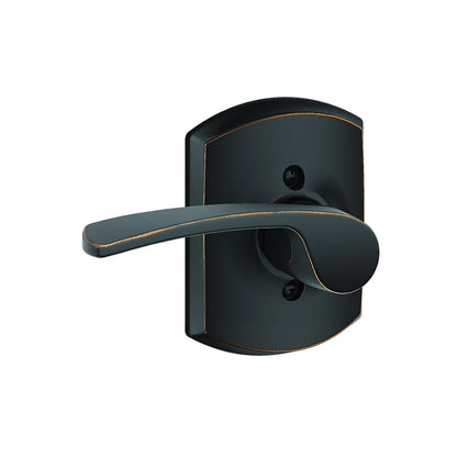 Schlage F170MER-GRWRH Merano with Greenwich Rose Right Hand Dummy Door Lever