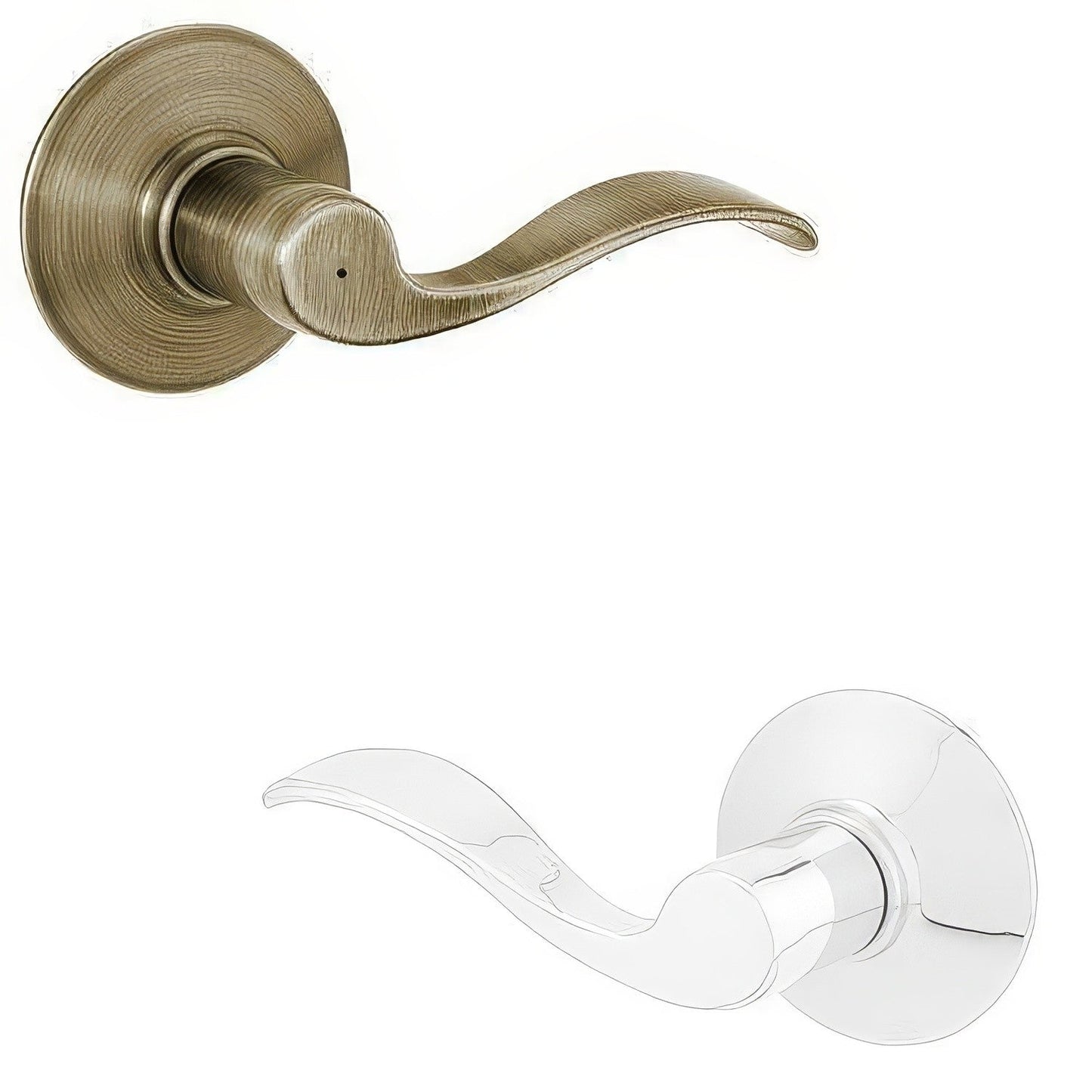 Schlage F40-ACC-RH F-Series Right Hand Accent Split Finish Privacy Door Lever