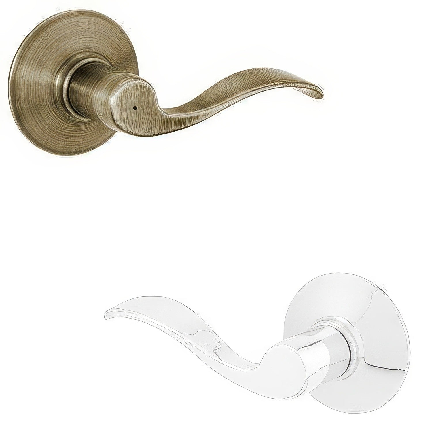 Schlage F40-ACC-RH F-Series Right Hand Accent Split Finish Privacy Door Lever
