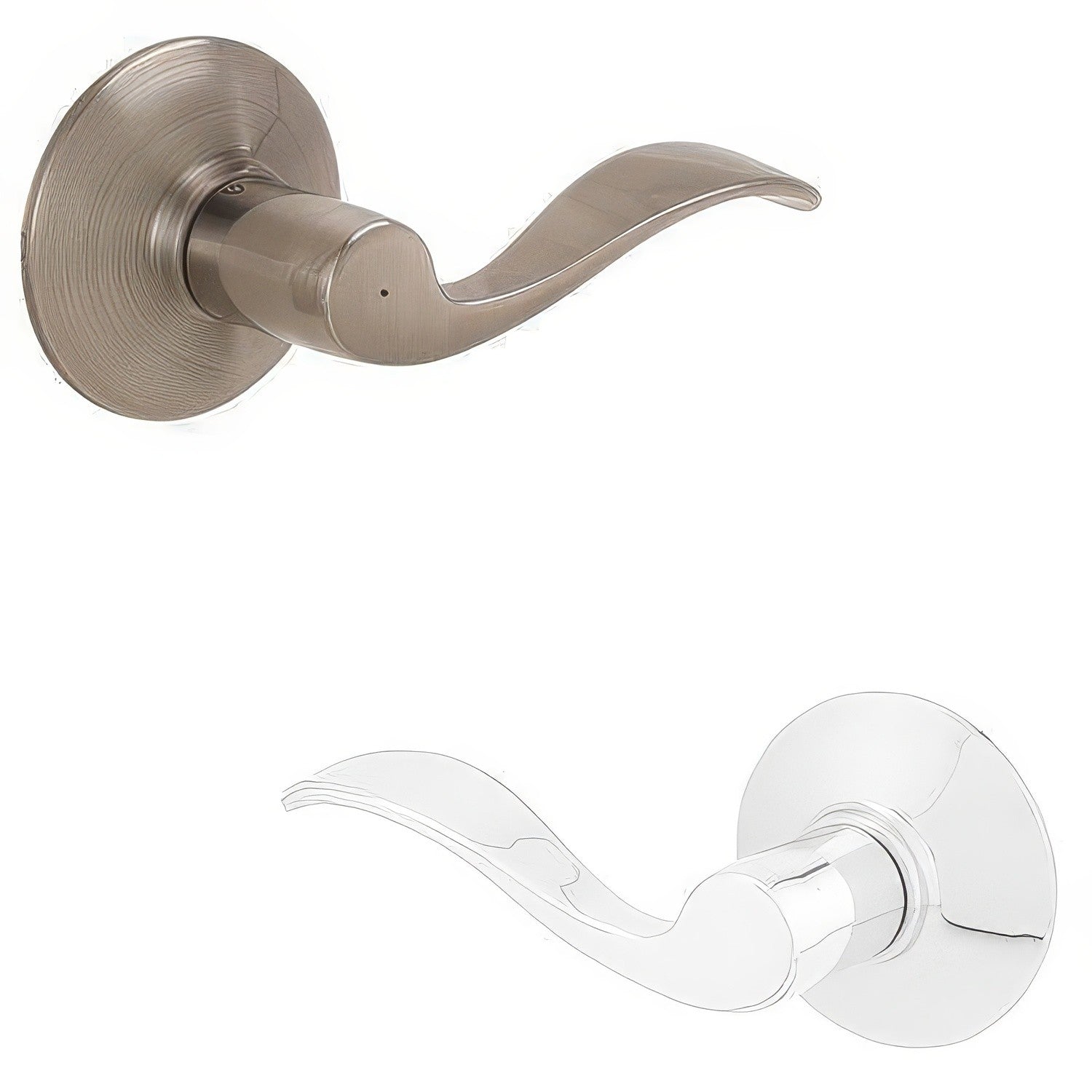 Schlage F40-ACC-RH F-Series Right Hand Accent Split Finish Privacy Door Lever