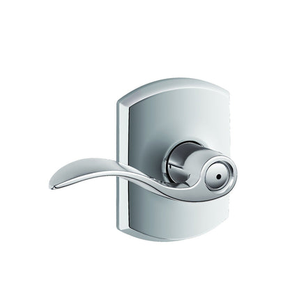 Schlage F40ACC-GRW Accent with Greenwich Rose Privacy Door Lever.