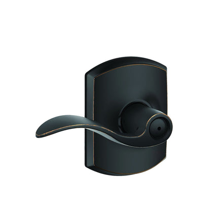 Schlage F40ACC-GRW Accent with Greenwich Rose Privacy Door Lever.