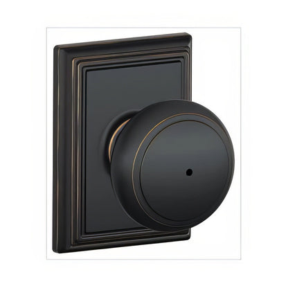 Schlage F40-AND-ADD F-Series Andover Privacy Door Knob