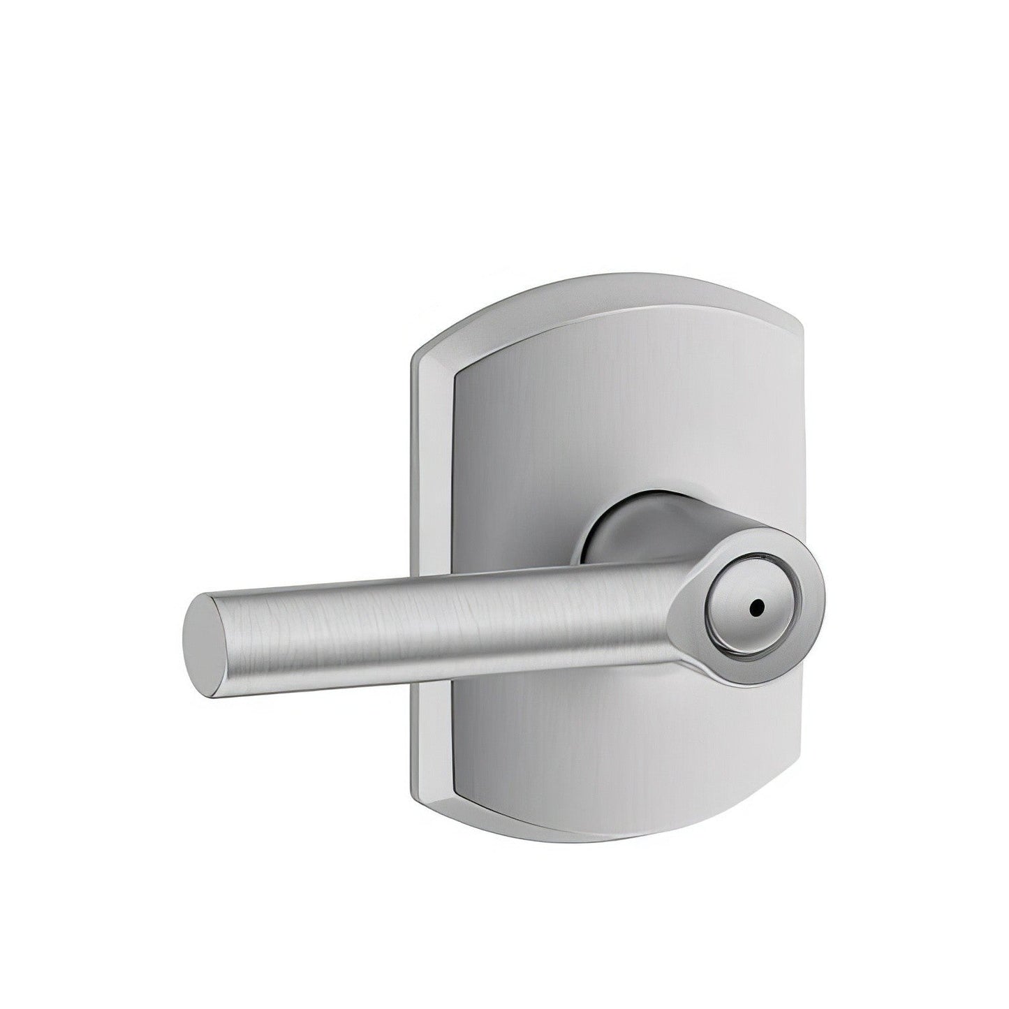Schlage F40BRW-GRW Broadway with Greenwich Rose Privacy Door Lever Satin Nickel.
