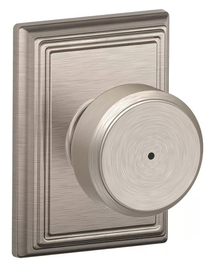 Schlage F40BWE-ADD Bowery with Addison Rose Privacy Door Knob.