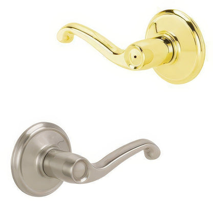 Schlage F40-FLA-LH F-Series Left Hand Flair Series Split Finish Privacy Door Lever