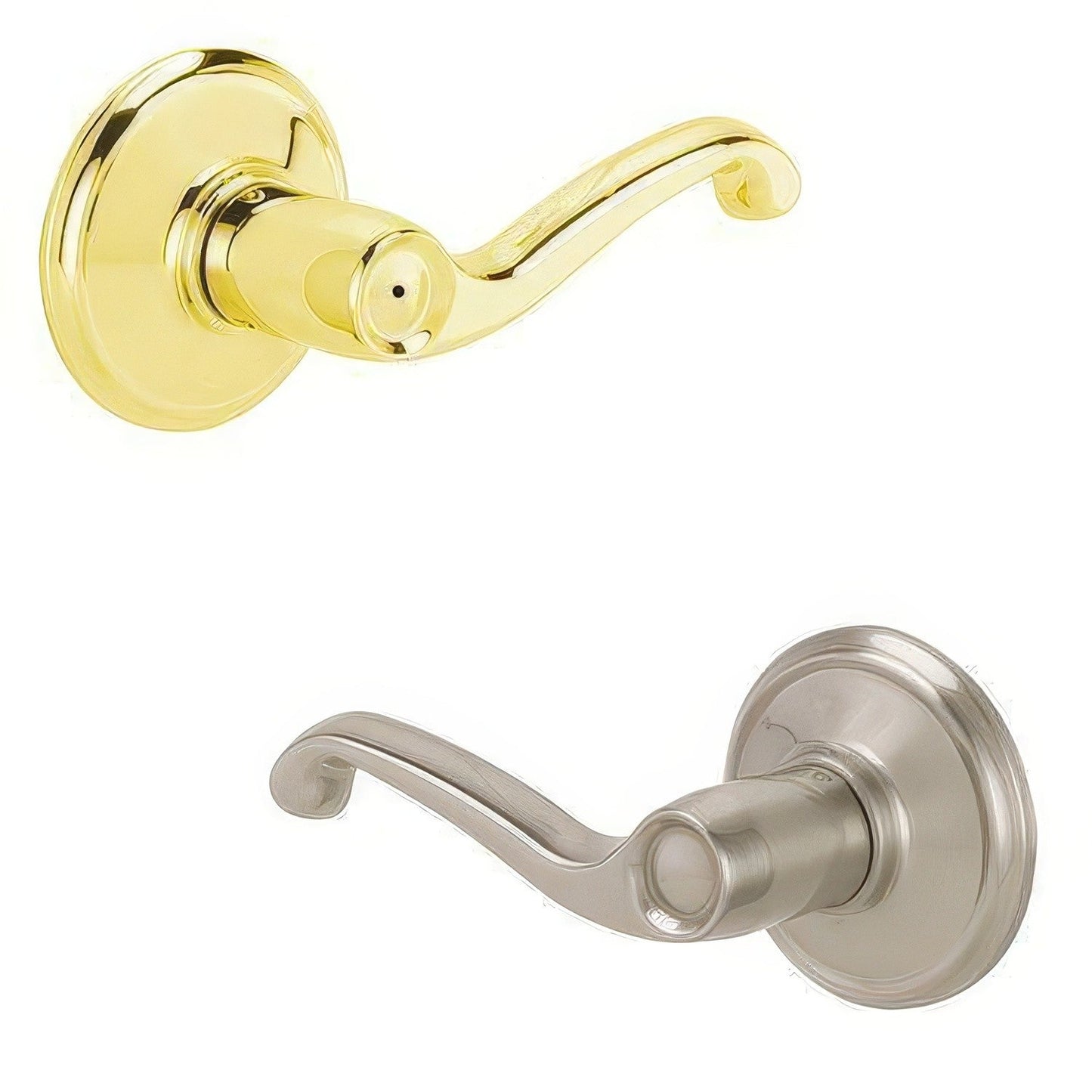 Schlage F40-FLA-RH F-Series Right Hand Flair Series Split Finish Privacy Door Lever