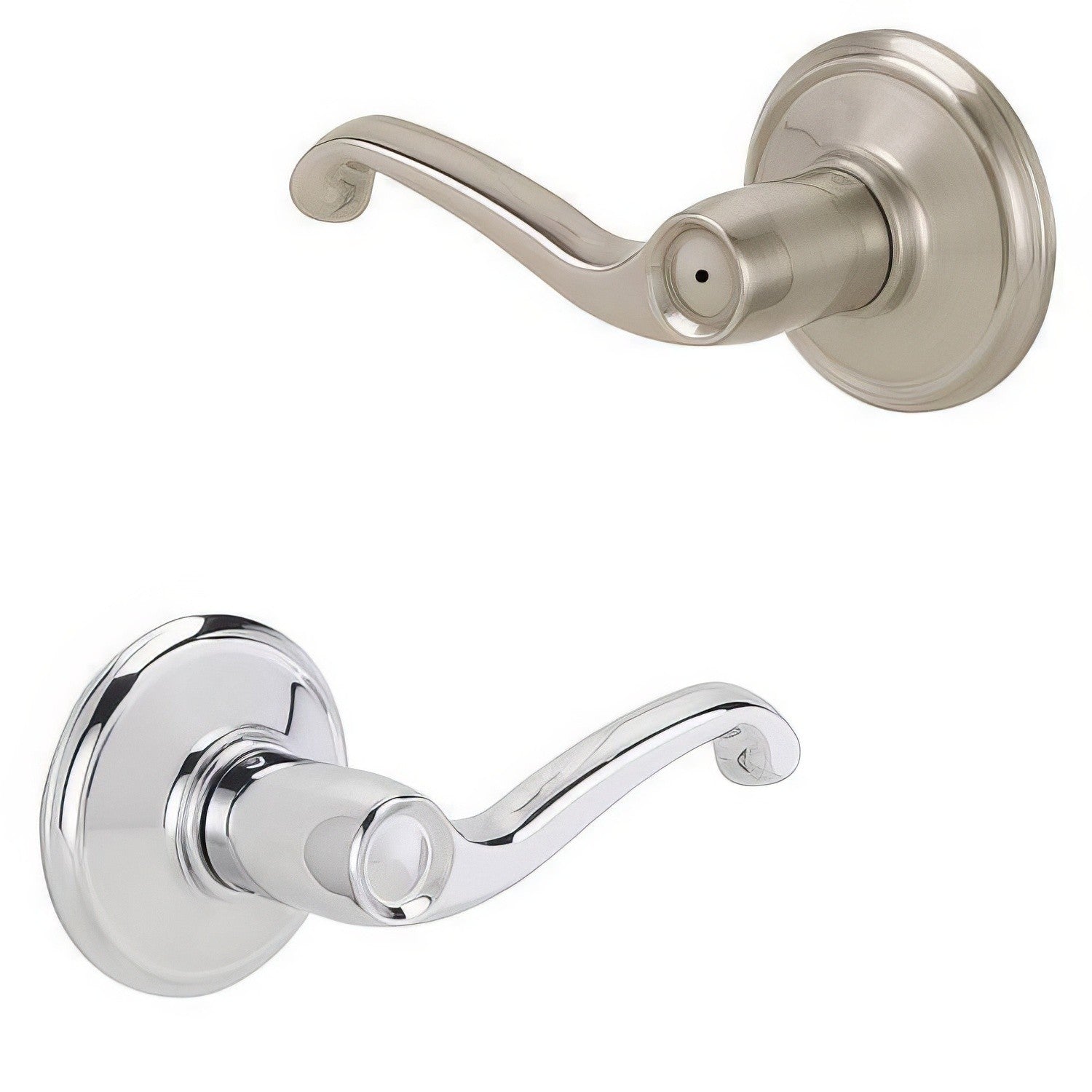 Schlage F40-FLA-LH F-Series Left Hand Flair Series Split Finish Privacy Door Lever