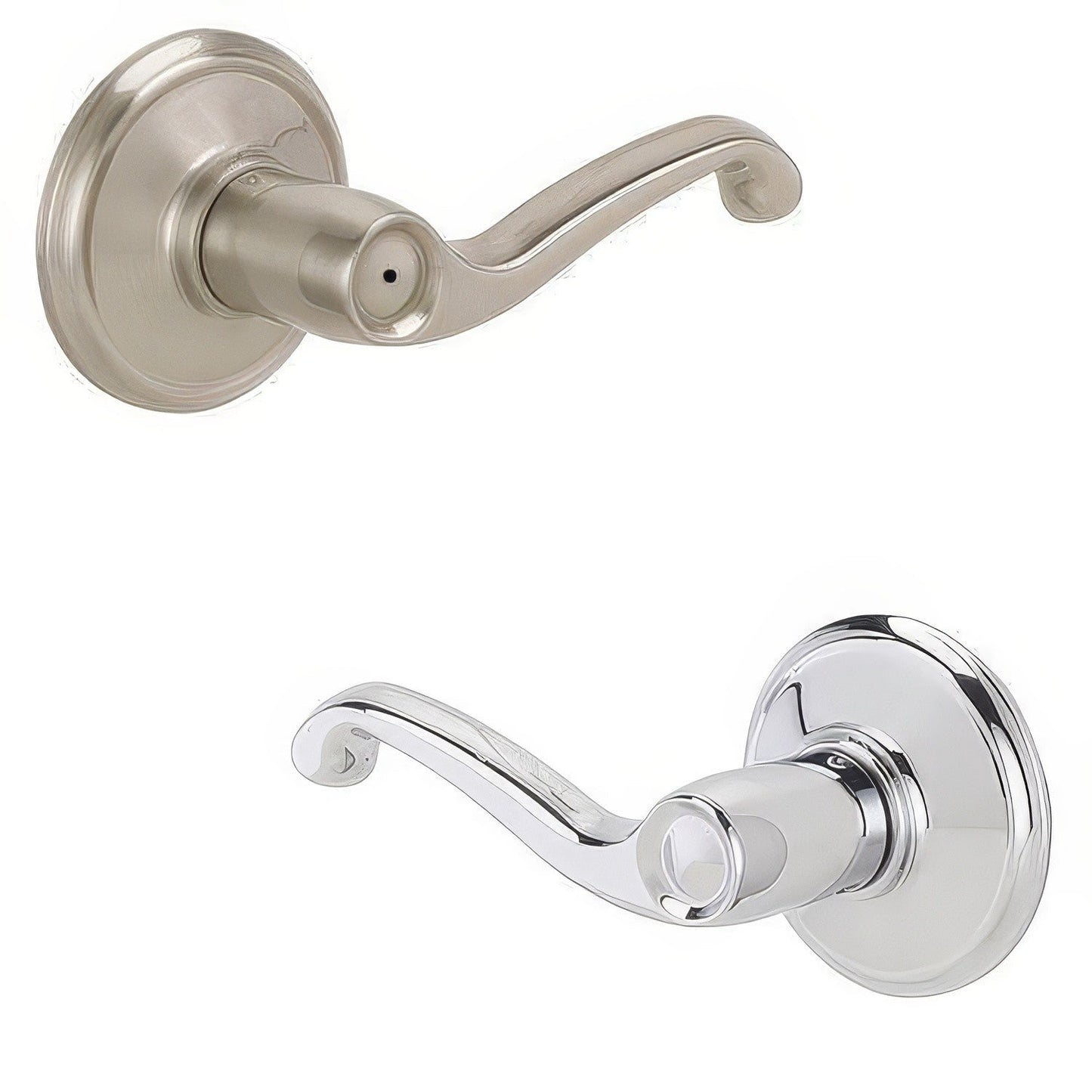 Schlage F40-FLA-RH F-Series Right Hand Flair Series Split Finish Privacy Door Lever