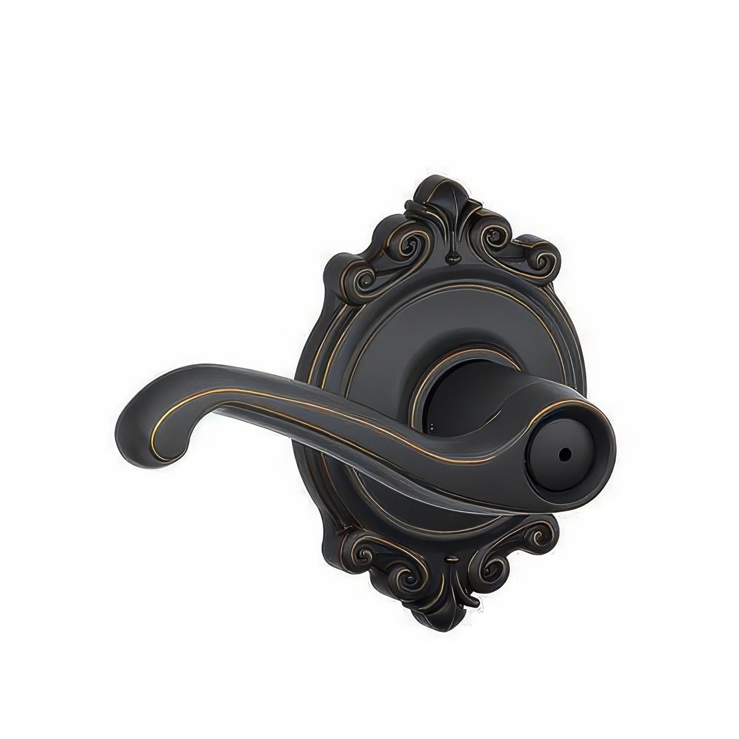 Schlage F40-FLA-BRK F-Series Flair Privacy Door Lever
