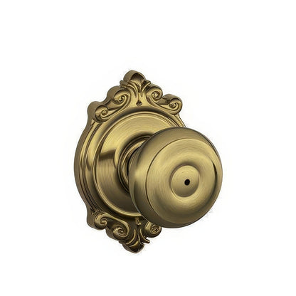 Schlage F40-GEO-BRK F-Series Georgian Privacy Door Knob