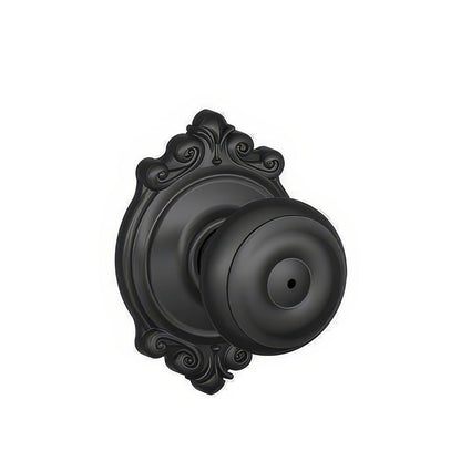 Schlage F40-GEO-BRK F-Series Georgian Privacy Door Knob