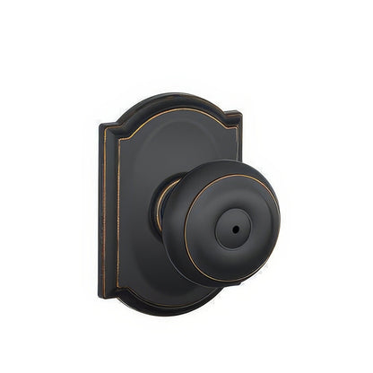 Schlage F40-GEO-CAM F-Series Georgian Privacy Door Knob