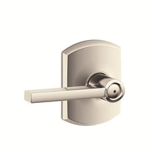 Schlage F40LAT-GRW Latitude with Greenwich Rose Privacy Door Lever