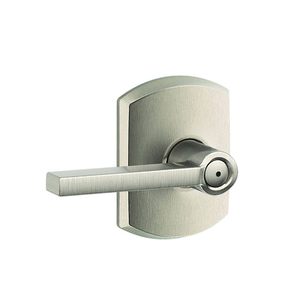 Schlage F40LAT-GRW Latitude with Greenwich Rose Privacy Door Lever